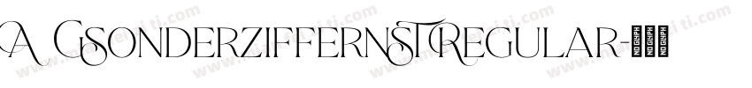 A GSonderziffernST Regular字体转换